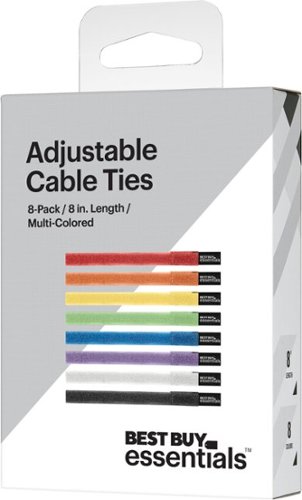 Best Buy essentials™ 8 Cable Ties - Multi-Colored WHERE TO BUY
