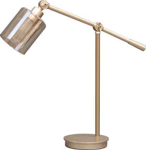 UltraBrite - EDISON III Vintage Style LED Lamp with Wireless Charging & Mood Light - Antique Brass-Front_Standard 