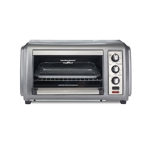 Hamilton Beach - Sure-Crisp 6-Slice Air Fryer Toaster Oven with Easy Reach Door - GREY