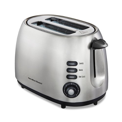 Hamilton Beach - Sure-Toast 2-Slice Wide-Slot Toaster with Toast Boost - Stainless Steel