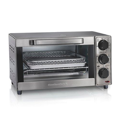 Hamilton Beach - Sure-Crisp 4-Slice Air Fryer Toaster Oven - STAINLESS STEEL