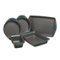 Rachael Ray - Yum-o! Oven Lovin' 5-Piece Nonstick Bakeware Pan Set - Gray with Marine Blue Handles-Angle_Standard
