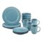 Rachael Ray - Cucina 16-Piece Ceramic Dinnerware Set - Agave Blue-Angle_Standard