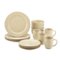 Rachael Ray - Cucina 16-Piece Ceramic Dinnerware Set - Almond Cream-Angle_Standard