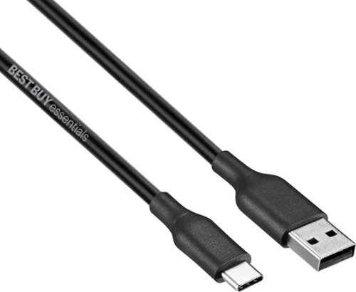 Best Buy essentials™ 9' USB-A to USB-C Charge-and-Sync Cable - Black GLOBAL SHIPPING