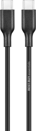 Best Buy essentials™ 3' USB-C to USB-C Charge-and-Sync Cable - Black WORLDWIDE DELIVERY