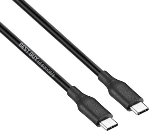 Best Buy essentials™ 9' USB-C to USB-C Charge-and-Sync Cable - Black GLOBAL SHIPPING