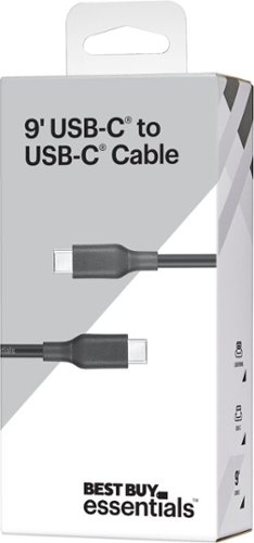Best Buy essentials™ 9' USB-C to USB-C Charge-and-Sync Cable - Black WHERE TO BUY