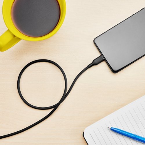 Best Buy essentials™ 9' USB-C to USB-C Charge-and-Sync Cable - Black SHOP ONLINE