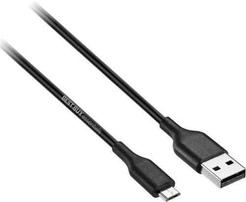 Best Buy essentials™ 9' USB-A to Micro USB Charge-and-Sync Cable - Black GLOBAL SHIPPING
