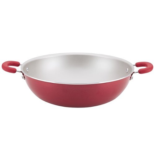Rachael Ray - Create Delicious 14.25-Inch Nonstick Wok - Red Shimmer