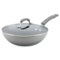 Rachael Ray - Classic Brights 11-Inch Nonstick Wok with Lid - Sea Salt Gray Gradient-Angle_Standard
