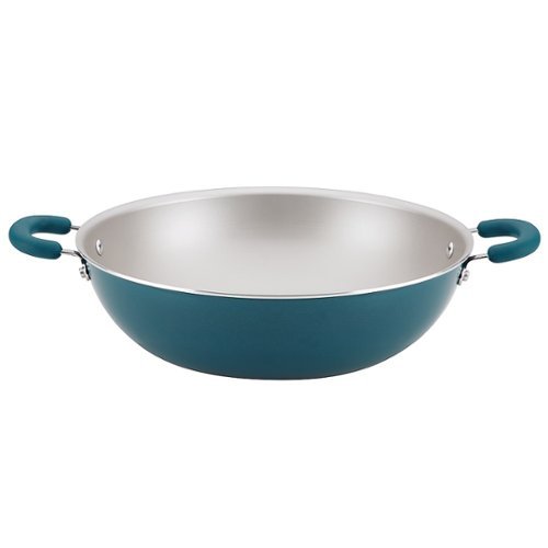 Rachael Ray - Create Delicious 14.25-Inch Nonstick Wok - Teal Shimmer
