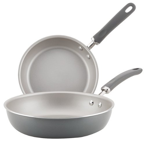  Rachael Ray - Create Delicious 2-Piece Frying Pan Set - Gray Shimmer