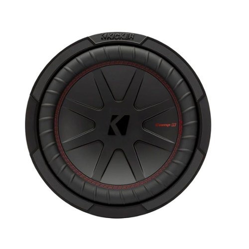 KICKER - 48CWR104 CompR 10" 4-Ohm Subwoofer - Black/Red