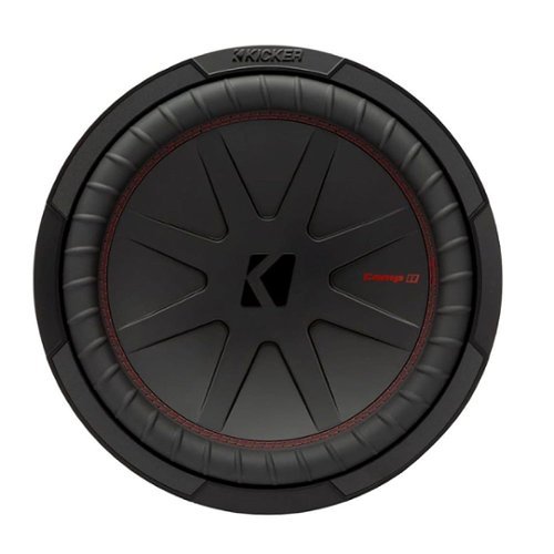 KICKER - CompR 12" Dual-Voice-Coil 4-Ohm Subwoofer - Black/Red