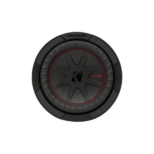 KICKER - CompR 8" Dual-Voice-Coil 2-Ohm Subwoofer - Black