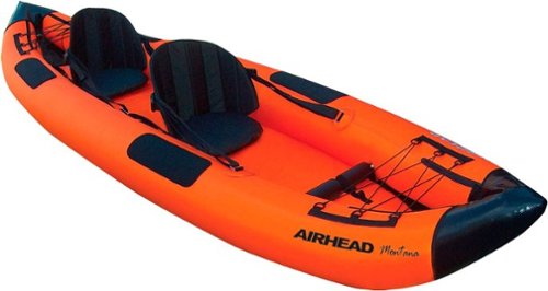 Airhead - Montana Inflatable Kayak, 2 Person - Orange-Front_Standard 
