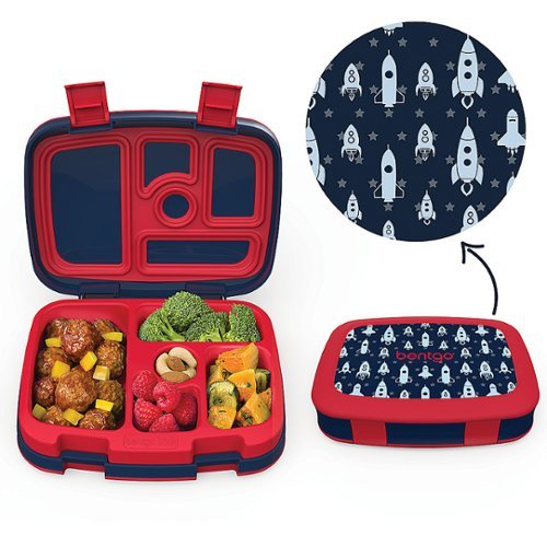 Bentgo - Kids Prints Rocket Lunch Box - Red/Navy