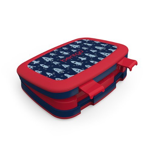 Bentgo - Fiambrera con diseño de cohete para niños - Rojo/Azul marino