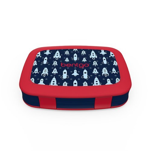 Bentgo - Fiambrera con diseño de cohete para niños - Rojo/Azul marino