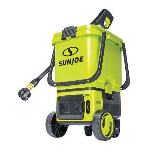 Sun Joe - 24-Volt  iON+ Electric Pressure Washer up to 1196 PSI at 1.0 GPM (2 x 4.0Ah Batteries and 1 x Dual Port Charger) - Green