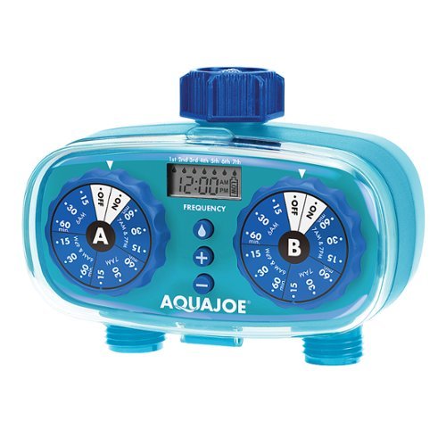 Aqua Joe AJ-ET2Z Electronic Water Timer - Light Blue WORLDWIDE DELIVERY