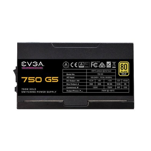 EVGA G5 Series 750W ATX12V/ EPS12V 80 Plus Gold Fully Modular Power Supply SHOP ONLINE
