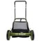 Sun Joe - Manual Reel 18-Inch Push Lawn Mower with Grass Collection Bag - Green-Front_Standard