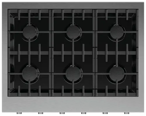 Front. Fisher & Paykel - 36 in Professional LP Gas Rangetop 5 Burners - Stainless Steel.