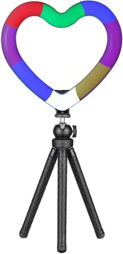 Sunpak 10 Heart-Shaped Rainbow Vlogging Kit with Bluetooth Remote - Black WORLDWIDE DELIVERY