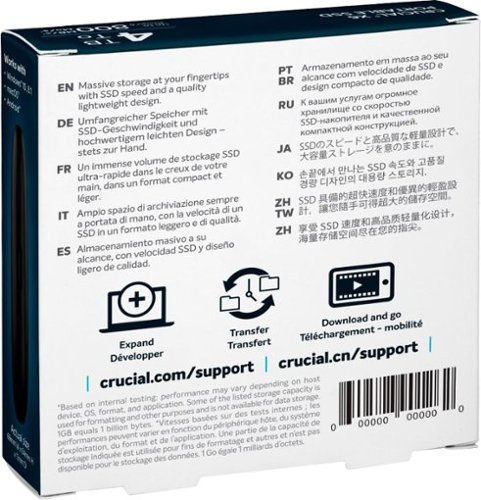 Crucial X6 SE 4TB External USB-C/USB-A Portable SSD - Black BUY ONLINE