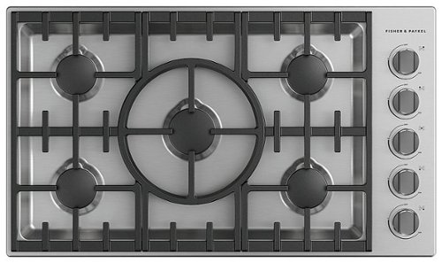 Fisher & Paykel - 36 In Professional Drop-In LP Gas Cooktop - Stainless steel