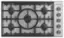 Front. Fisher & Paykel - 36 In Professional Drop-In Gas Cooktop - Stainless Steel.