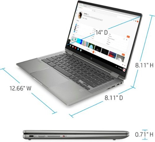 HP 14 2-In-1  Touchscreen Chromebook - Intel Core i3 - 8GB Memory - 128GB SSD - Mineral Silver BUY IN EUROPE