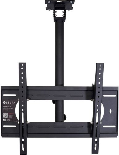 Seura - Outdoor Ceiling Wall Mount for most 42" - 86" Outdoor TVs, extends 28.5"-36.5" - Black