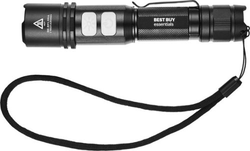 Best Buy essentials™ 800-Lumen Rechargeable LED Flashlight - Black WORLDWIDE DELIVERY