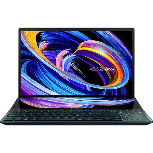 ASUS - ZenBook Pro Duo 15.6" 4K Ultra HD Touch-Screen Laptop - Intel Core i9 - 32GB Memory - NVIDIA GeForce RTX 3070 - 1TB SSD - Celestial Blue