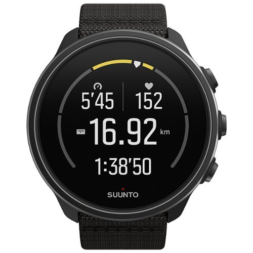 SUUNTO - 9 Baro Titanium Outdoor/Sports Adventure Tracking Connected Watch with GPS and Heart Rate - Charcoal Black