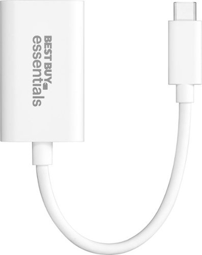Best Buy essentials™ USB-C to HDMI Adapter - White WORLDWIDE DELIVERY