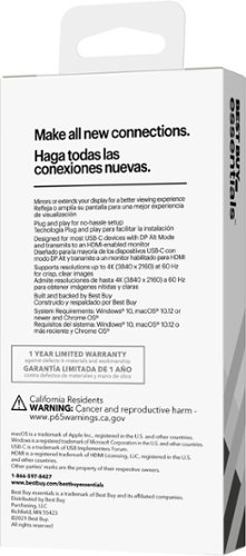 Best Buy essentials™ USB-C to HDMI Adapter - White SHOP ONLINE