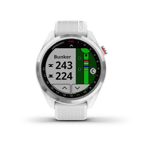 Garmin - Approach S42 GPS Smartwatch 30mm Metal - Polished Silver