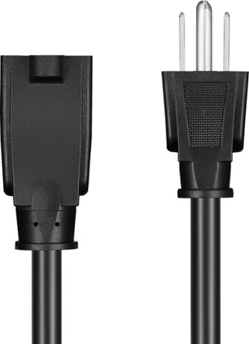 Best Buy essentials™ 6’ 16 AWG Indoor/Outdoor Extension Power Cord - Black SHOP ONLINE