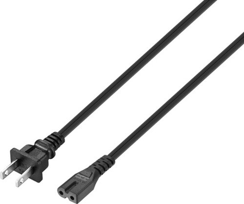 Best Buy essentials™ - 6' 2-Slot Polarized Power Cord - Black