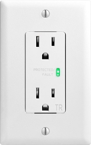 Best Buy essentials™ - 2-Outlet In-Wall Surge Protector - White