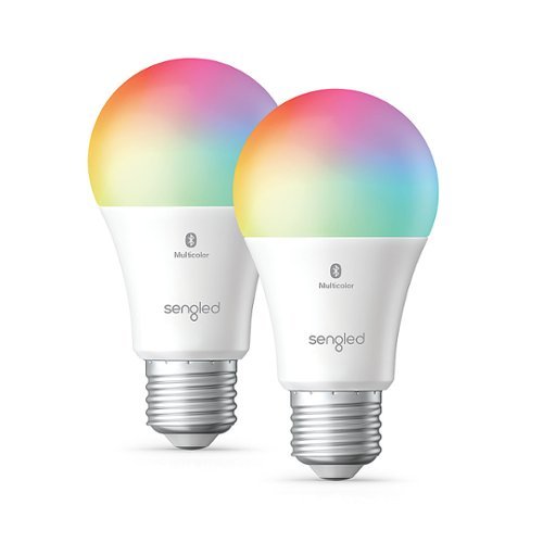 Sengled - Smart Bluetooth Mesh LED A19 Bulb (2-Pack) - Multicolor