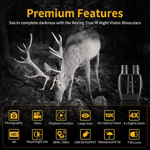 Rexing B1 10 x 25 Digital Night Vision Binoculars, Infrared (IR) Digital Camera - Maverick HOW TO BUY
