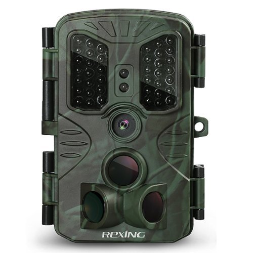 Image of Rexing - H1 Blackhawk Trail Camera with Day and Night Ultra Fast Motion Detection - Green