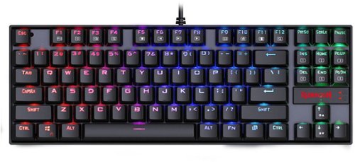 REDRAGON - Kumara K552 RGB Wired TKL Gaming Mechanical Blue Switch Keyboard with RGB Backlighting - Black