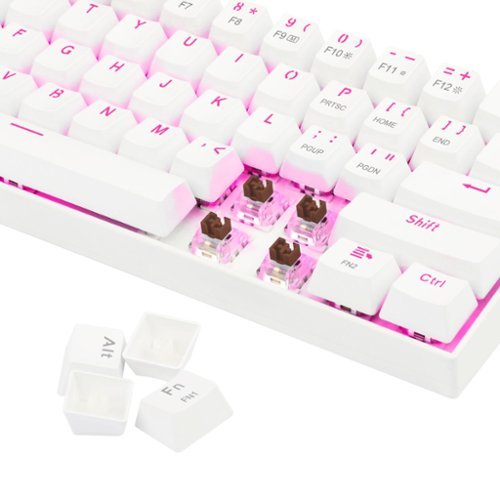 REDRAGON K630W Dragonborn TKL Wired Gaming Mechanical Brown Switch Keyboard with Backlighting - White BUY ONLINE